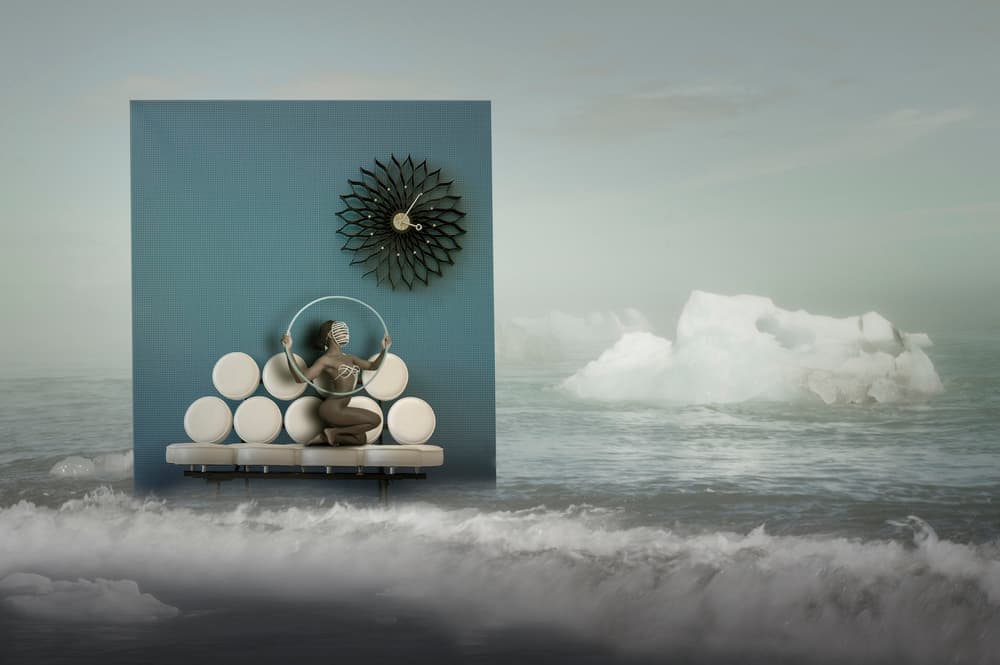 Serene Woman Icy Sea by Christine von Diepenbroek — canvas wall art