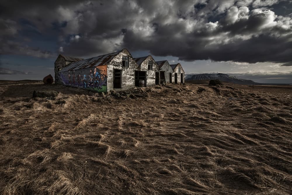 Desolate Rural Graffiti Buildings by Bragi Ingibergsson - BRIN — canvas wall art