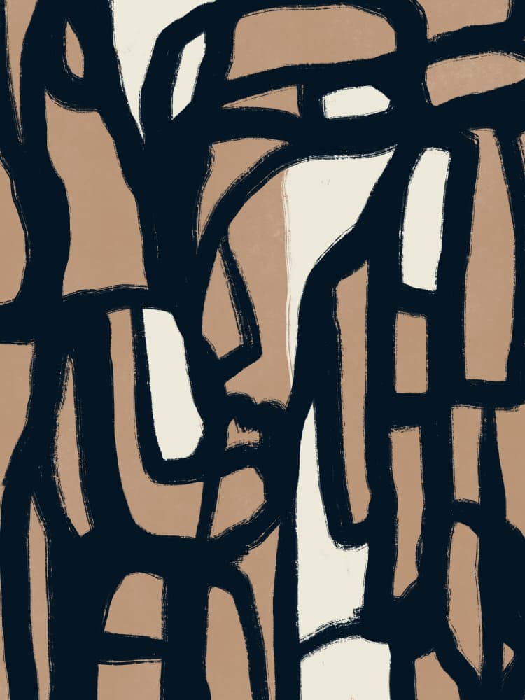 Earthy Organic Shapes by Little Dean — canvas wall art