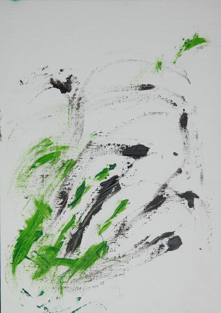 Abstract Green Gestures by Dale Hefer — canvas wall art