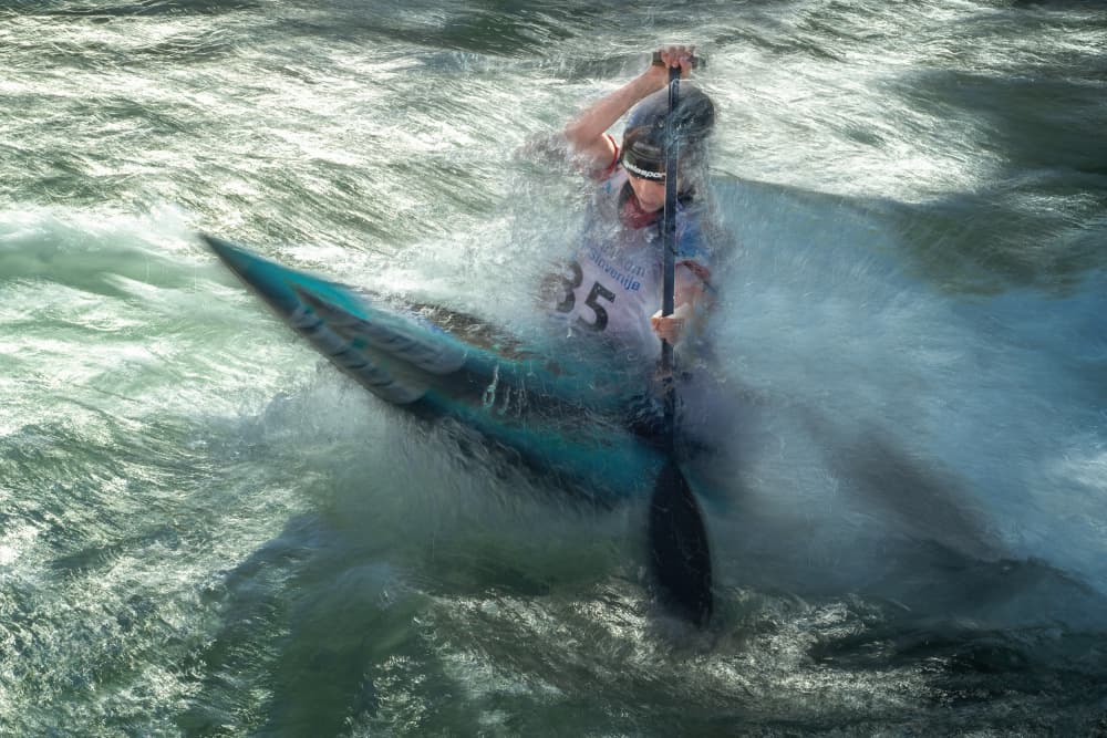 Whitewater Kayak Action by Milan Malovrh — canvas wall art