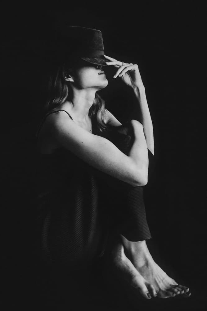 Mysterious Woman In Hat by Eiji Yamamoto — canvas wall art