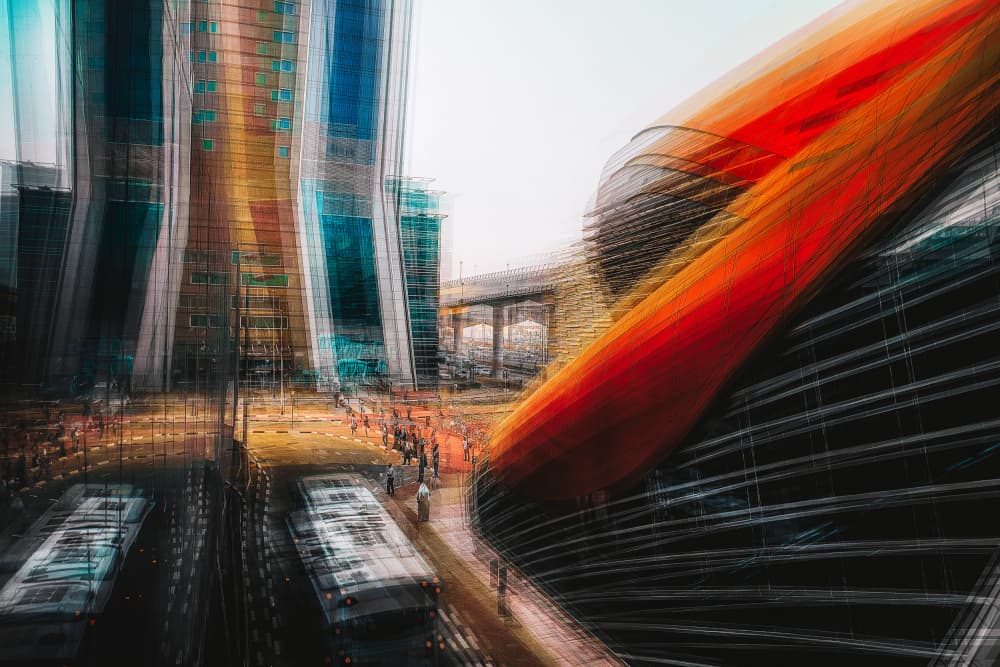 Dynamic City Motion by Carmine Chiriacò — canvas wall art