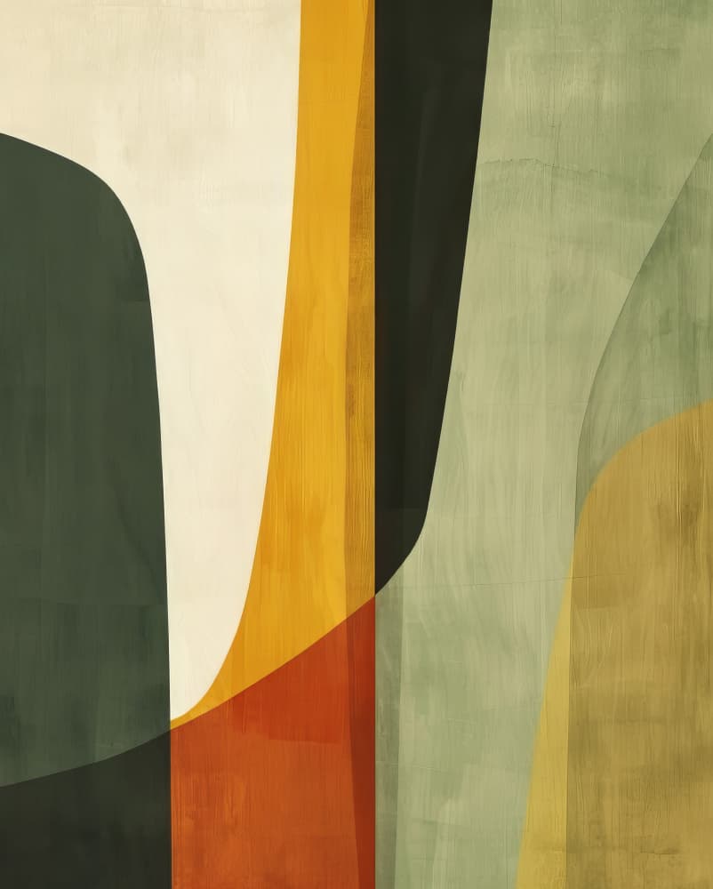 Earthy Abstract Curves by Bilge Paksoylu — canvas wall art