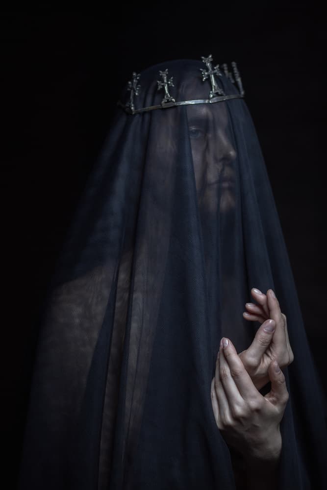 Mysterious Veiled Queen by Angelina Goncharova — canvas wall art