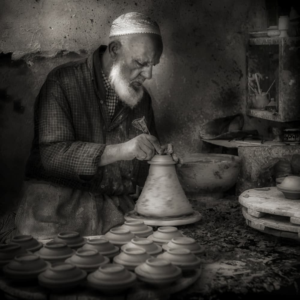 Skilled Potter At Work by Jan Donckers — canvas wall art