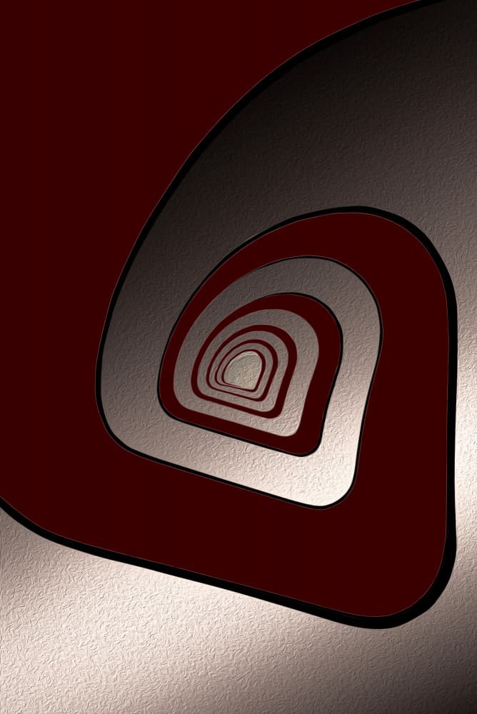 Crimson Geometric Tunnel by Jorge Pimenta — canvas wall art