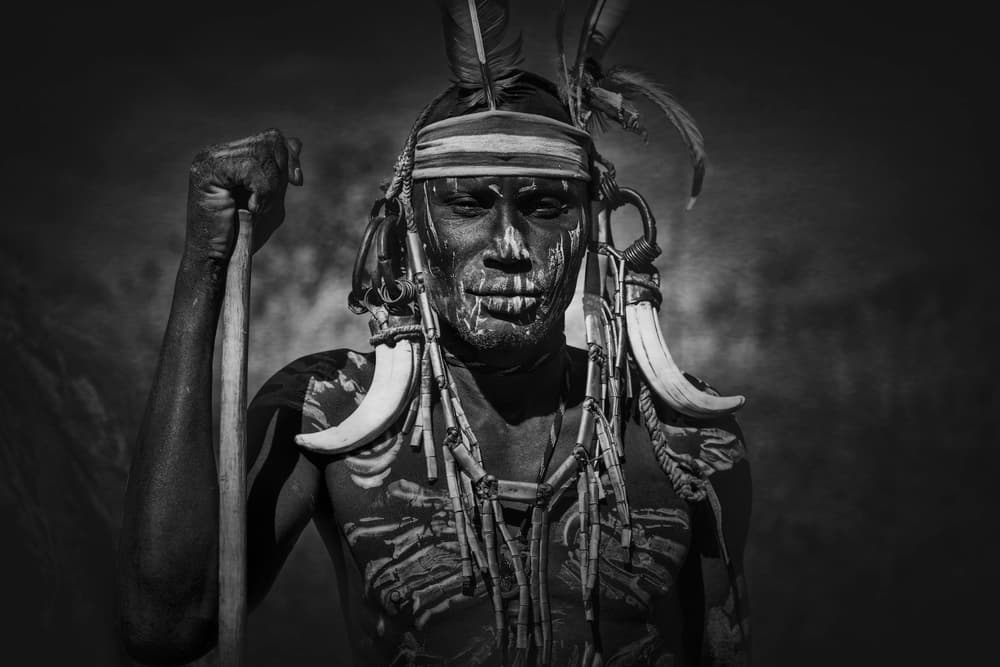 Tribal Warrior Portrait by Svetlin Yosifov — canvas wall art