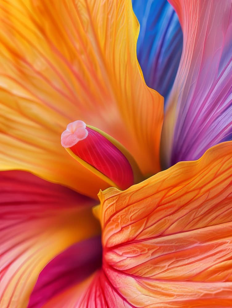 Vibrant Flower Petals by Bilge Paksoylu — canvas wall art