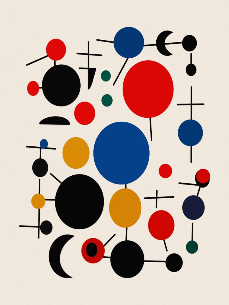 Playful Abstract Geometry by Little Dean — canvas wall art