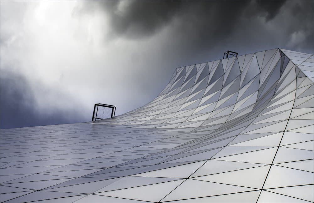 Modern Wave Building by Gilbert Claes — canvas wall art