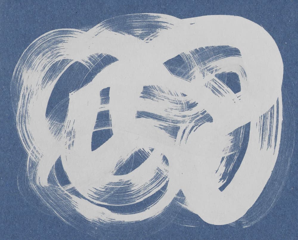 Dynamic White Brush Swirl by Santhosh ch — canvas wall art