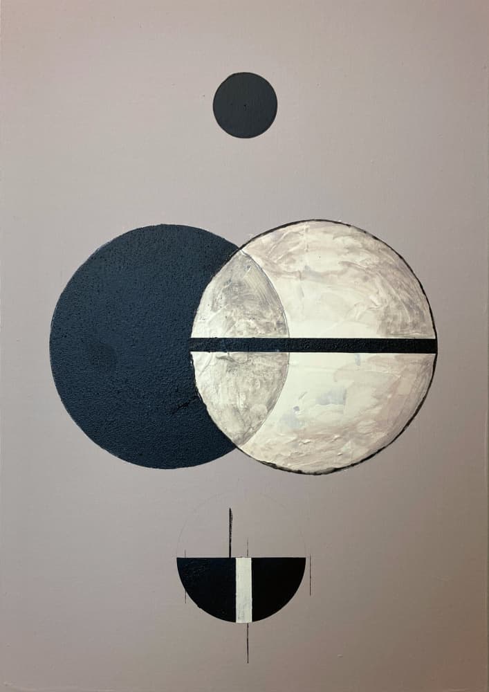 Modern Geometric Balance by David Galan — canvas wall art