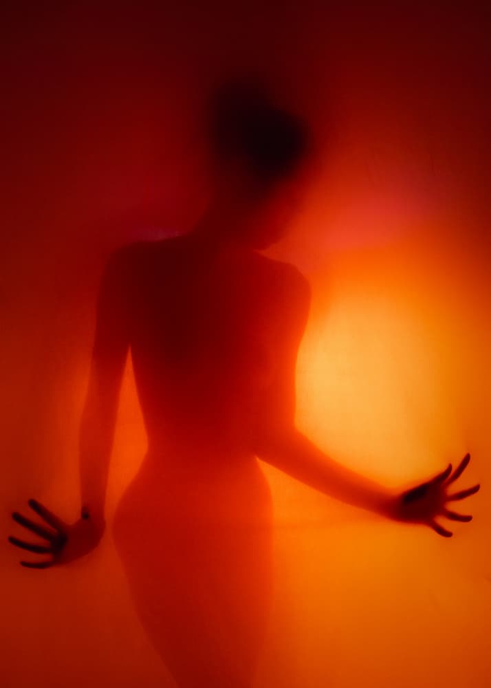 Ethereal Red Silhouette by ADIREK M — canvas wall art