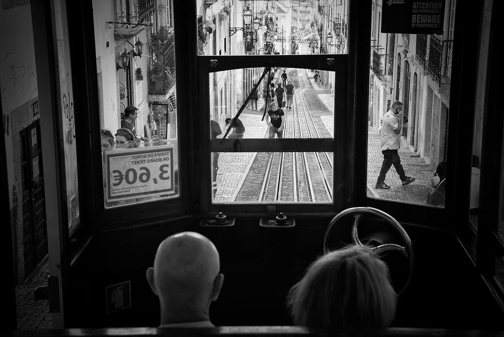 Lisbon Tram Journey by Fernando Alves — canvas wall art