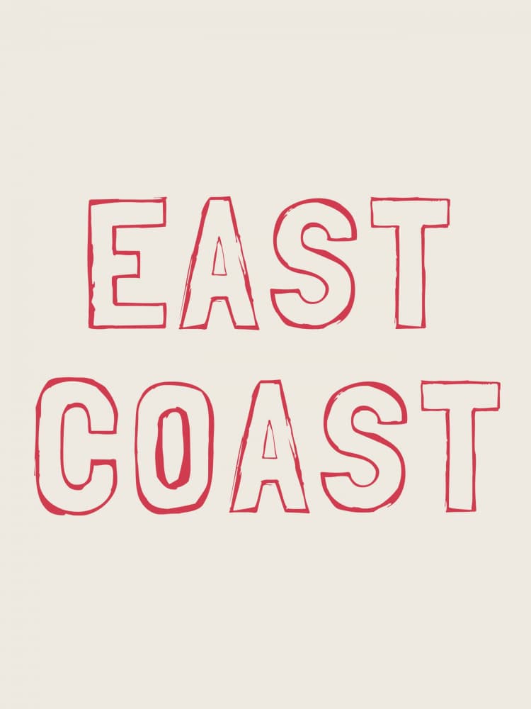 East Coast Vintage Text by Jolly and Dash — canvas wall art