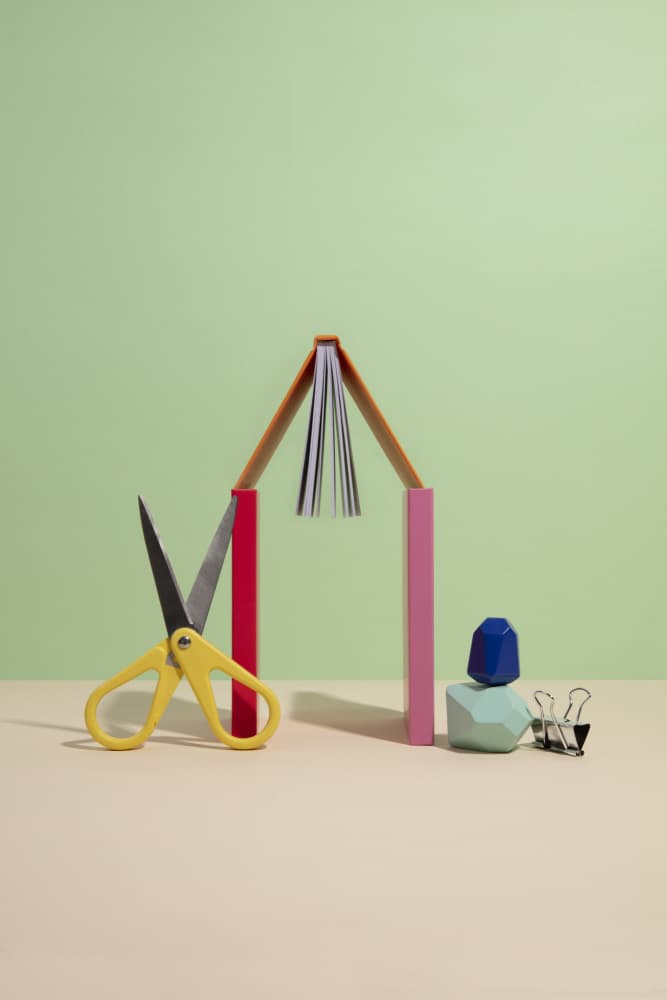Creative Desk Geometry by Julia Ramiro — canvas wall art