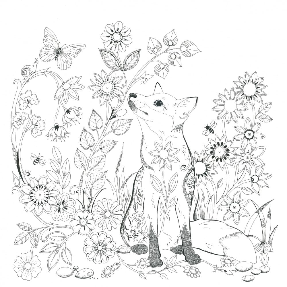 Fox in Garden by Isabelle Brent — canvas wall art