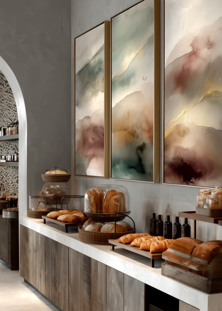 Abstract Bakery Buffet by Justyna Jaszke — canvas wall art