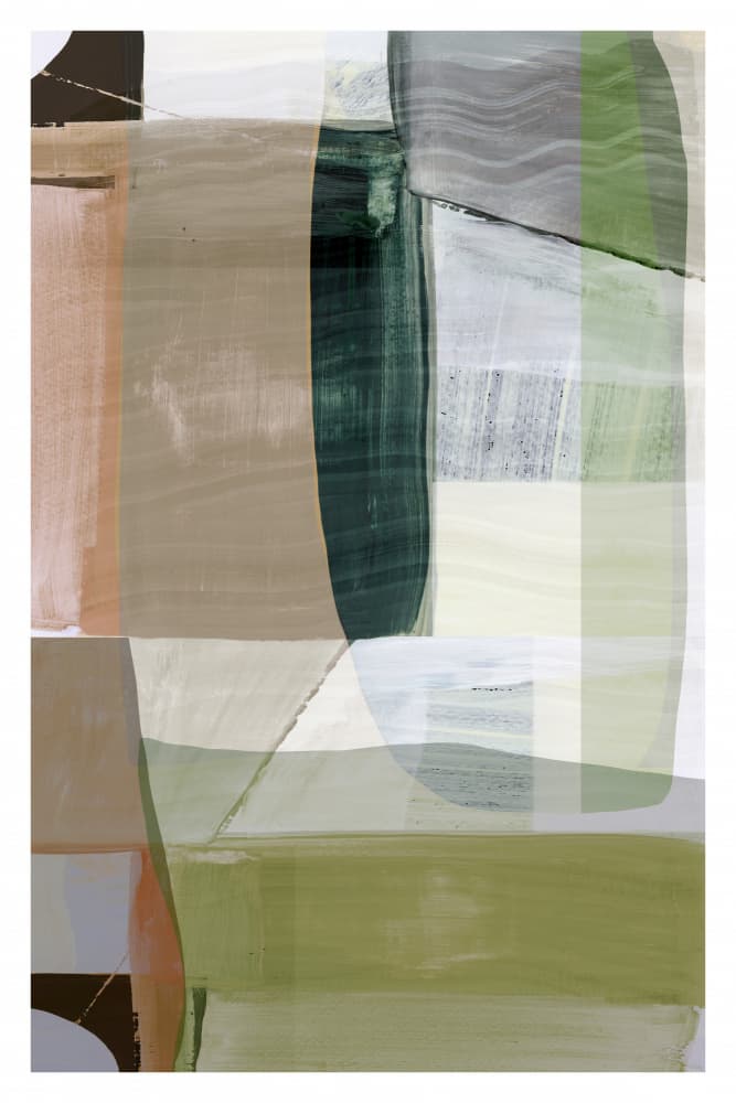 Earthy Green Abstract Shapes by cartissi — canvas wall art