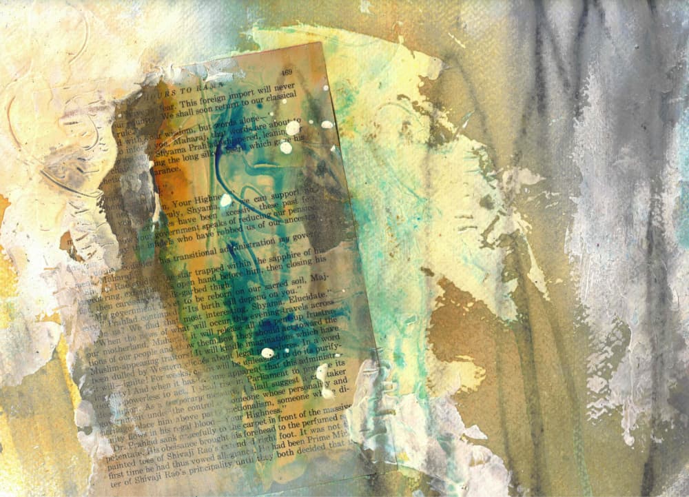 Vintage Textures Collage by Deb Chaney — canvas wall art