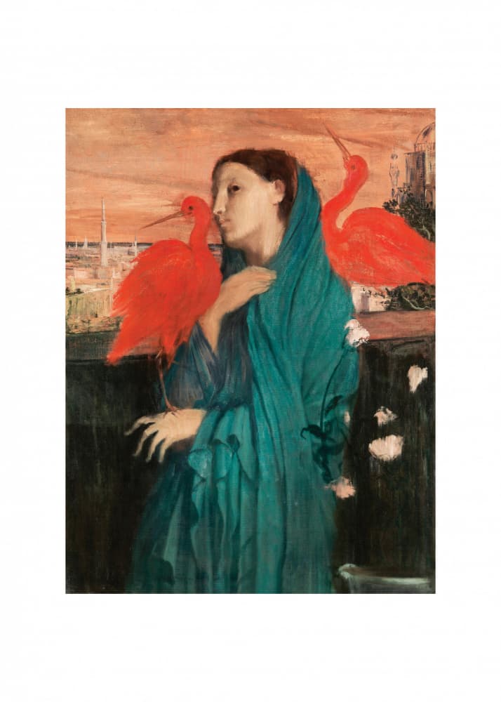 Young Woman With Ibis No.2 by Edgar Degas — canvas wall art