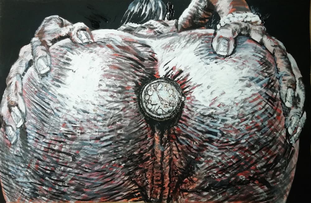 Gripping Back Watch by Anton Terziev — canvas wall art