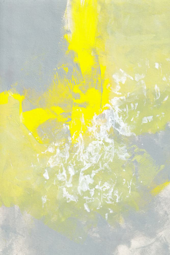 Vibrant Yellow Grey Abstract by Simona Gocan — canvas wall art