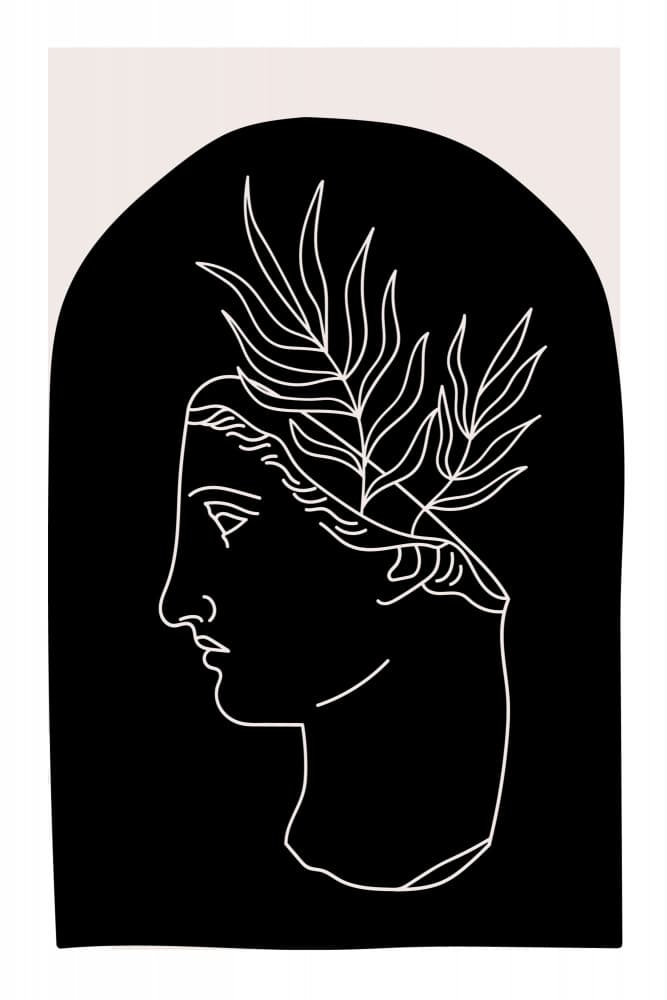 Minimalist Botanical Bust by Talitha McQueen — canvas wall art