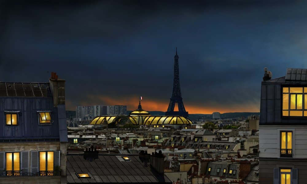 Eiffel Tower Night Glow by Pierre Bacus — canvas wall art