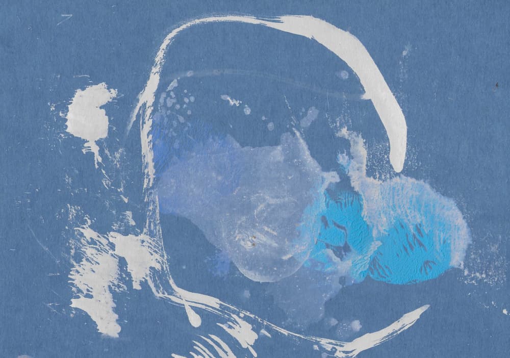 Blue Fluid Abstract by Santhosh ch — canvas wall art