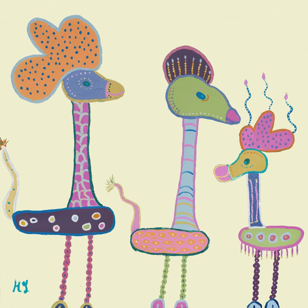 Whimsical Giraffe Family by Helen Joynson — canvas wall art