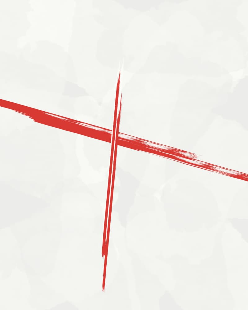 Dynamic Red Cross by Sannel Larson — canvas wall art