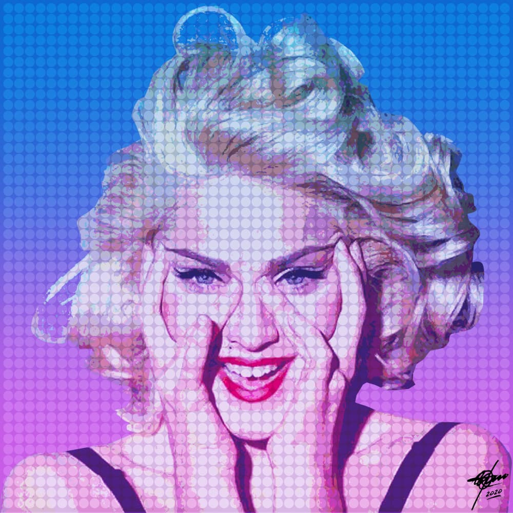Joyful Pop Portrait by Osvaldo Russo — canvas wall art