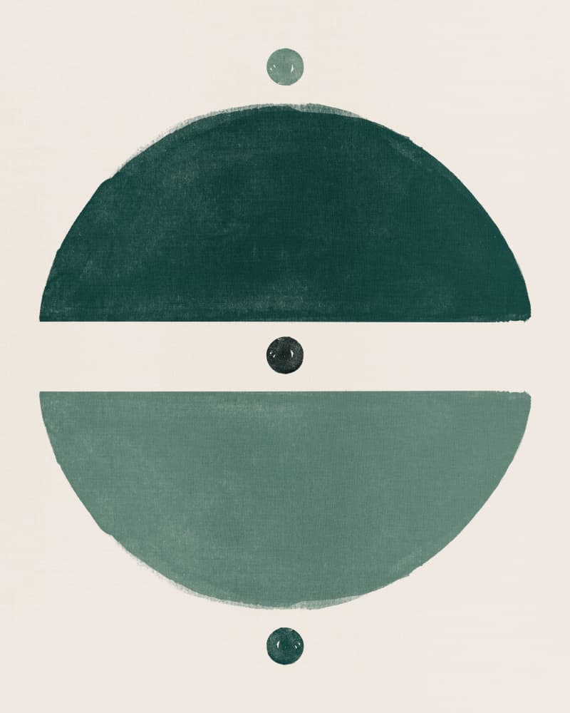 Abstract Green Balance by Ema Paraschiv — canvas wall art