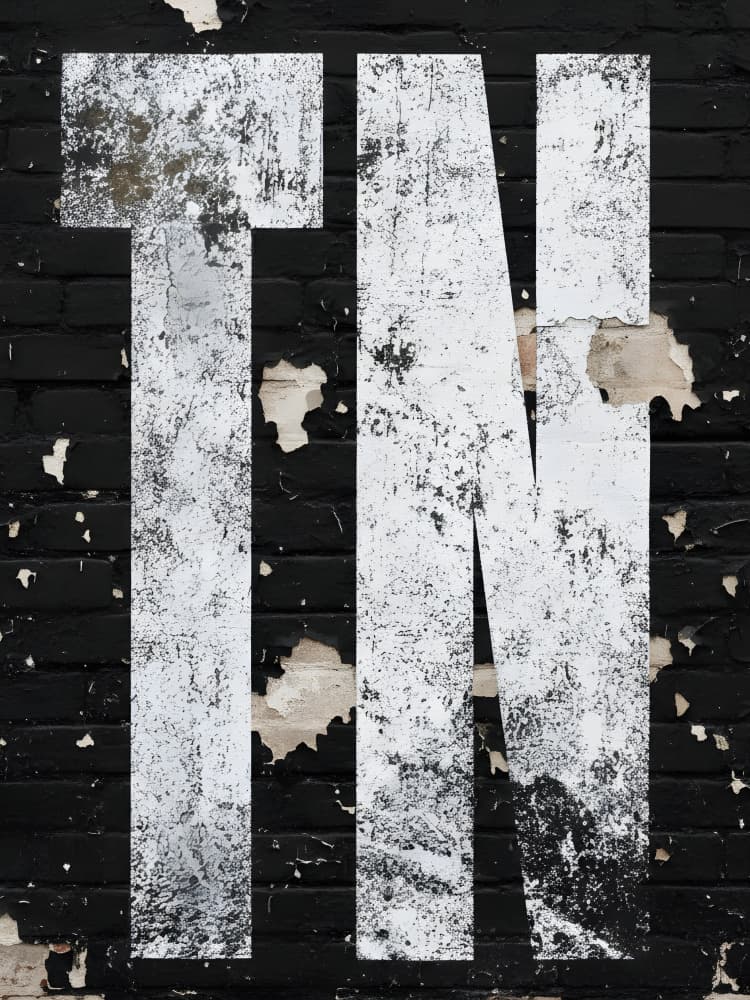 Distressed Urban Letters by HUGO — canvas wall art