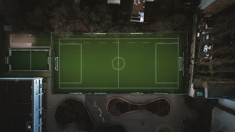 Urban Green Fields Aerial by Jean Claude Castor — canvas wall art