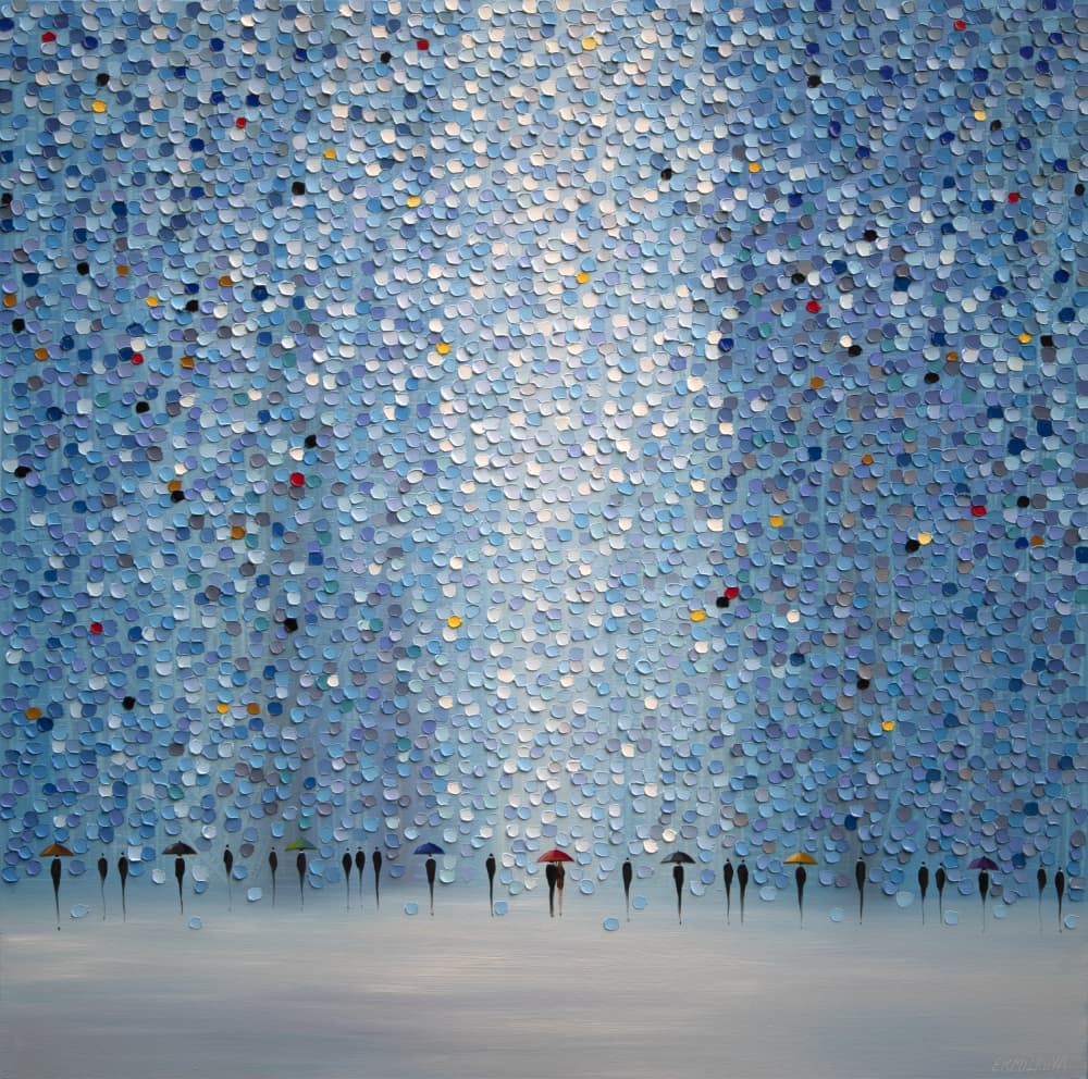 Umbrellas In The Rain by Ekaterina Ermilkina — canvas wall art