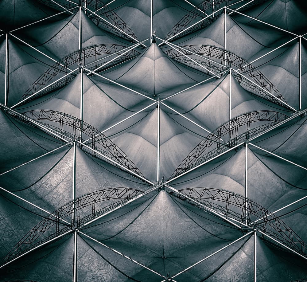 Geometric Fabric Structure by Hans-Wolfgang Hawerkamp — canvas wall art
