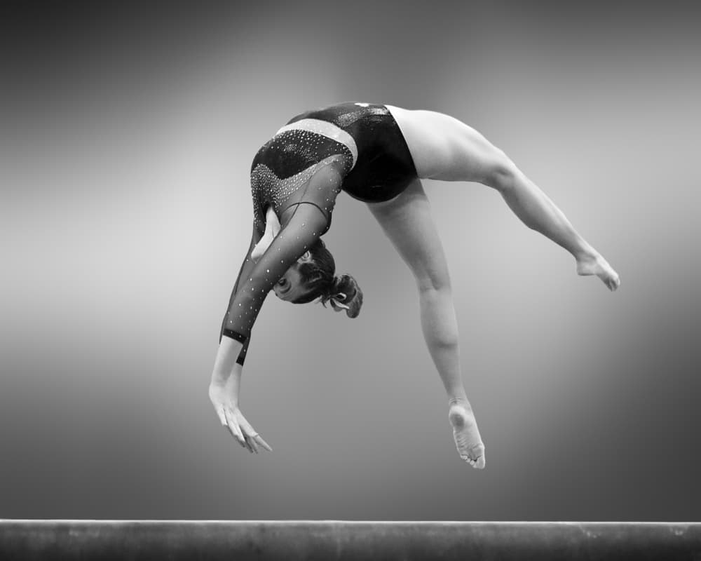 Dynamic Gymnast Arch by Rob Li — canvas wall art