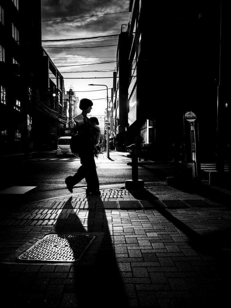 Dramatic City Silhouette by Kenichiro Tsukada — canvas wall art