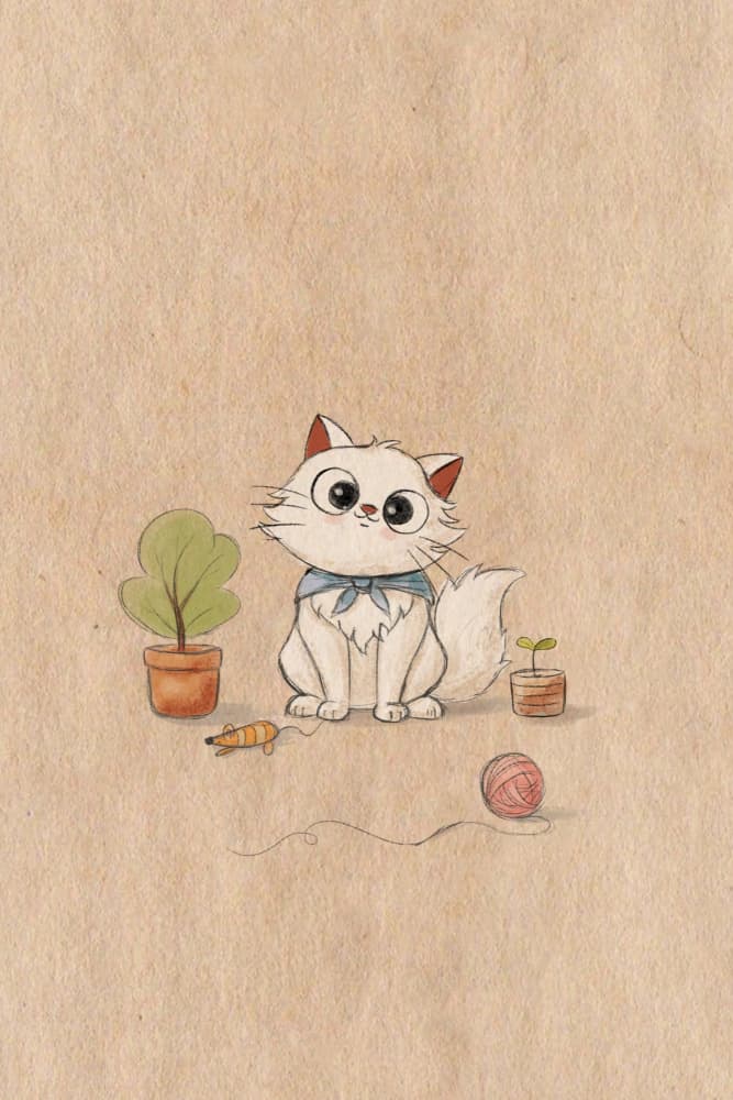 Playful White Kitten by Xuan Thai — canvas wall art