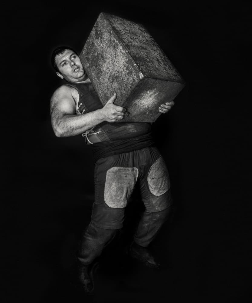 Strongman's Heavy Lift by Juan Antonio Palacios — canvas wall art
