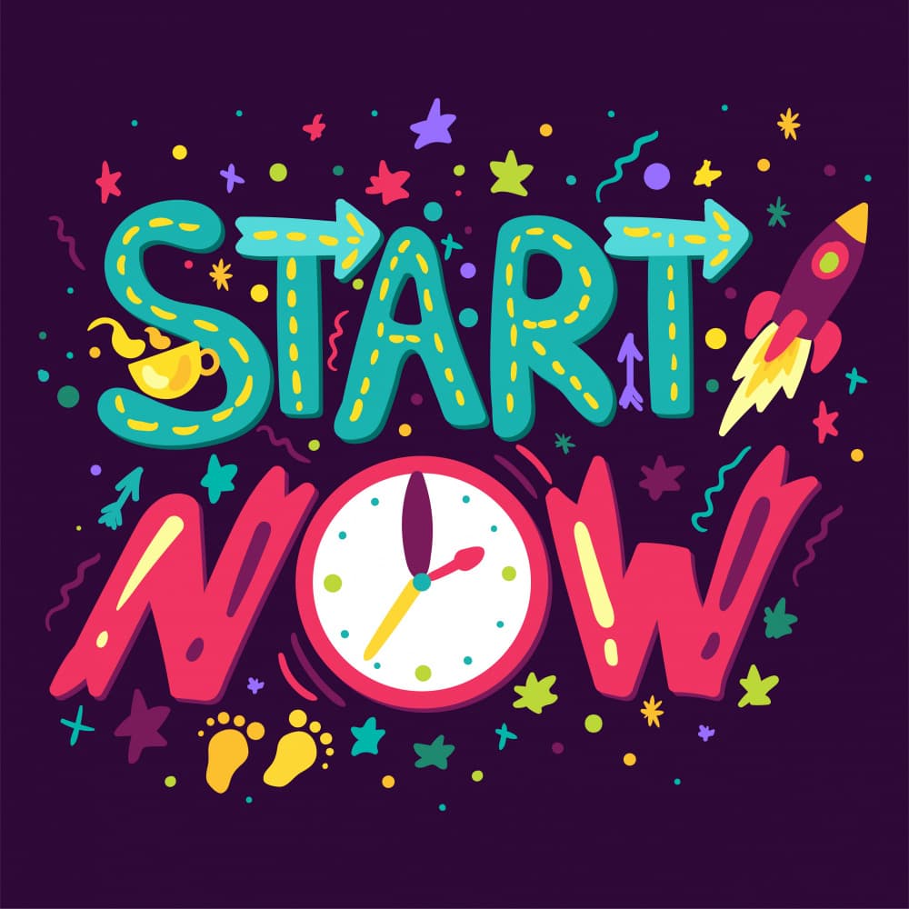 Start Now Motivation by Marika Barsrsind β canvas wall art