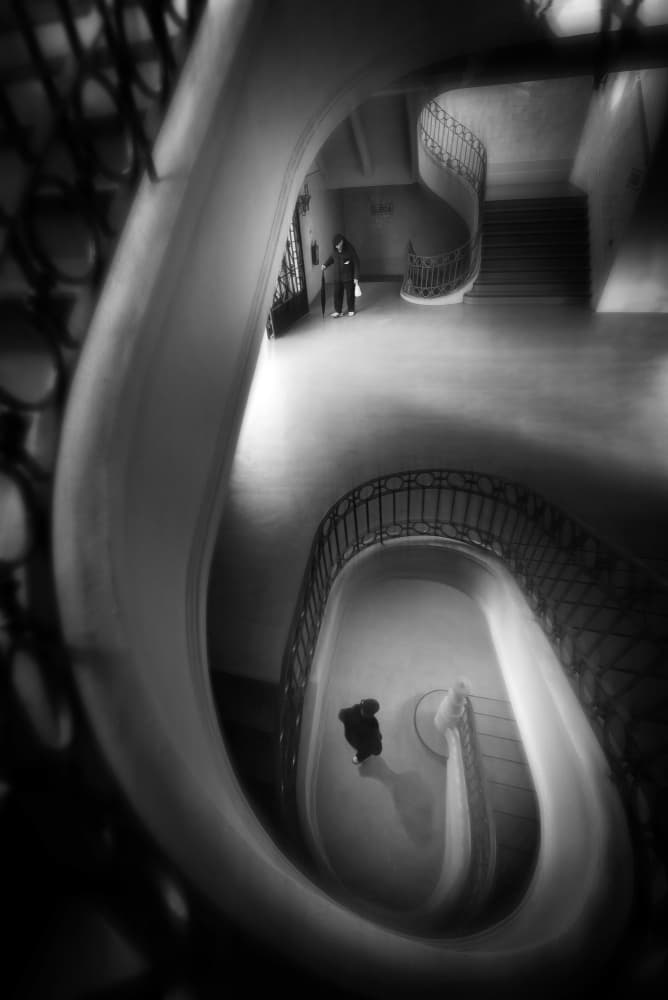 Elegant Interior Spiral by Jorge Pimenta — canvas wall art