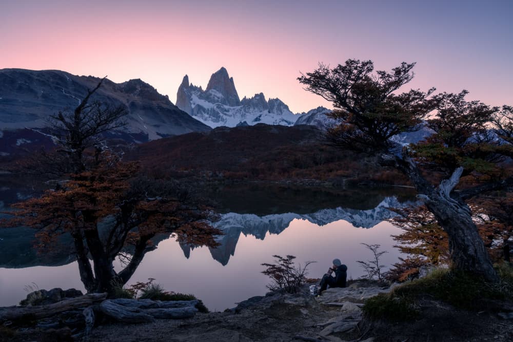 Solitary Mountain Reflection by Willa Wei — canvas wall art
