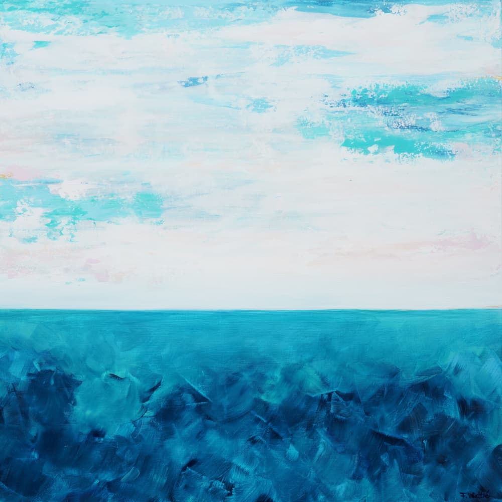 Deep Blue Seascape by Françoise Wattré — canvas wall art