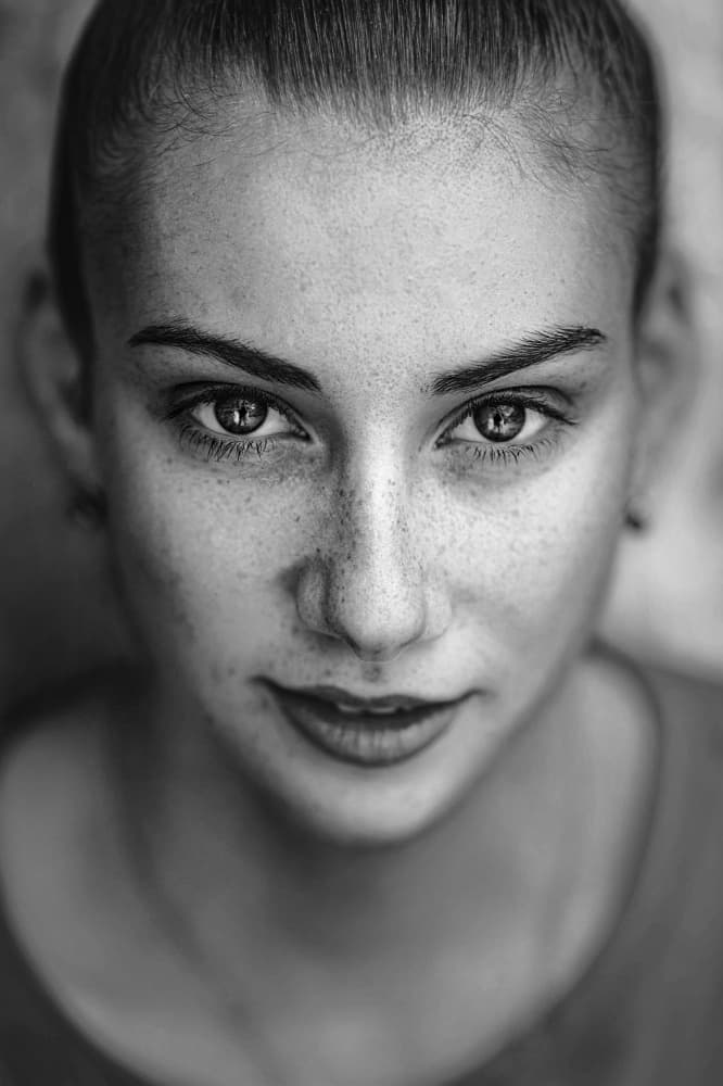Intense Woman's Gaze by Cristian Pavel — canvas wall art