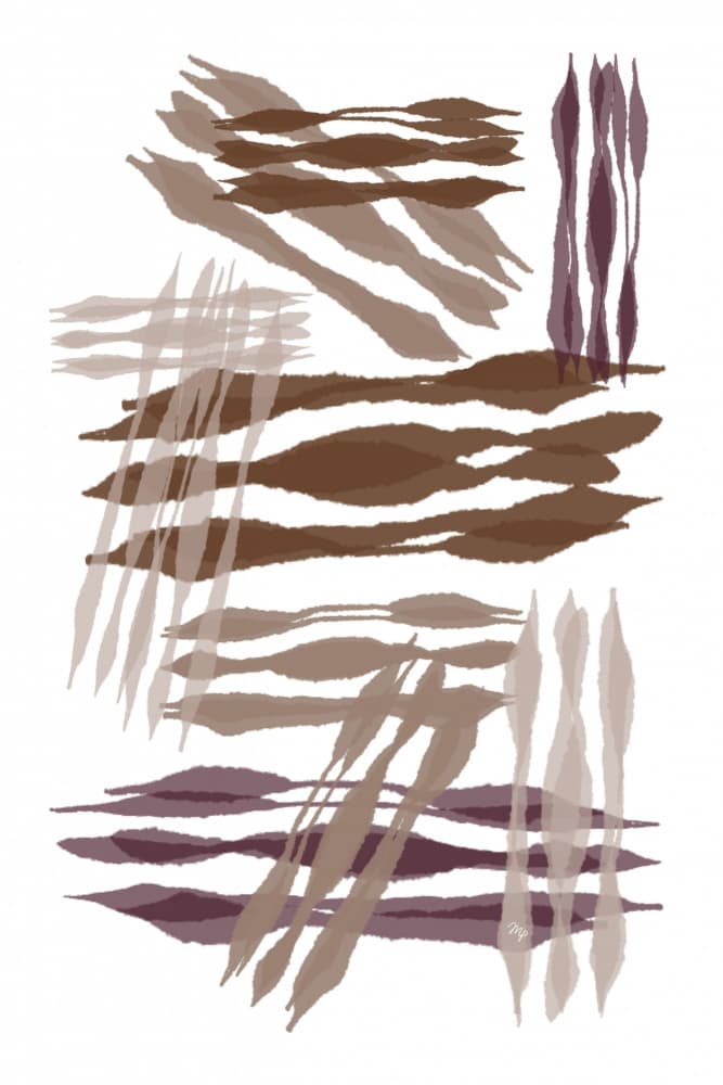 Abstract Organic Strokes by Martina — canvas wall art