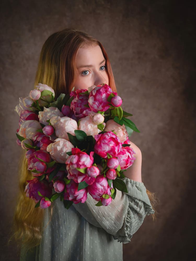 Dreamy Peony Portrait by Svetlana Kirzh — canvas wall art